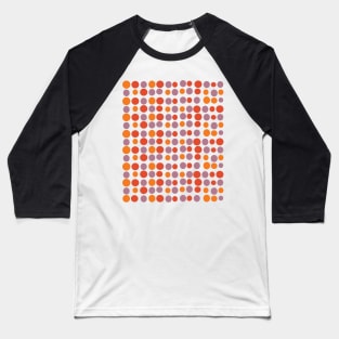 Halloween Colored Circles Modern Decorative Abstract Mosaic Dots Pattern Night Baseball T-Shirt